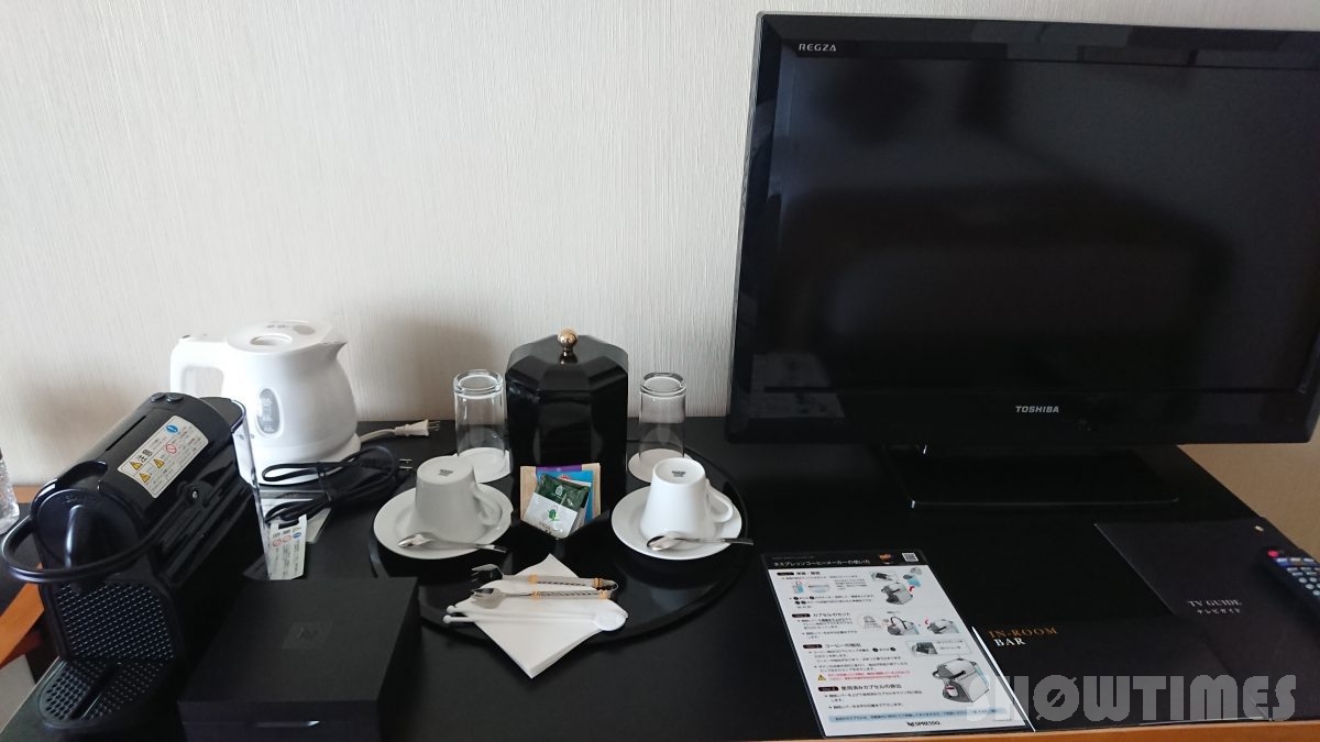 ホテルインターコンチネンタル東京ベイレギュラーフロアスーペリアリバービューツインのミニバーコーナー
